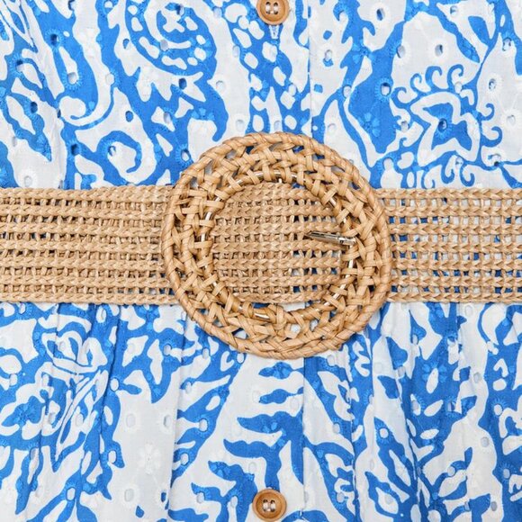 BNWT ZARA BELTED PRINTED SHIRT DRESS - Medium - Picture 7 of 8